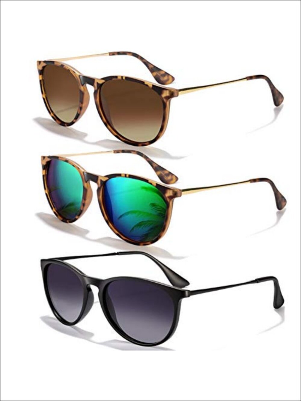Polarized Round Sunglasses UV Protection Retro Vintage Unisex Eyewear